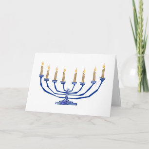 Cartes Pour Fêtes Annuelles Menorah traditionnelle