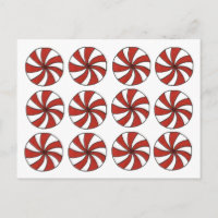 Menthe poivrée Rouge Blanc étoile Monnaie Noël Noë