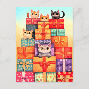 Cartes Pour Fêtes Annuelles Meow Gift Birthday Tower