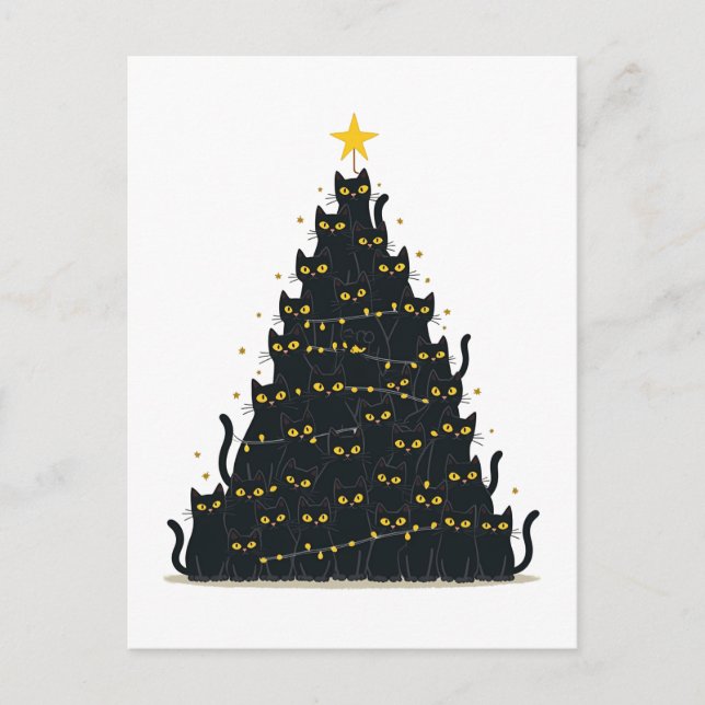 Cartes Pour Fêtes Annuelles Meowny Christmas Joyeux Noël Catmas (Devant)