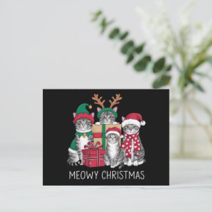 Cartes Pour Fêtes Annuelles Meowny Noël Chat Noël Xmas Funny Chats Amoureux