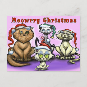 Cartes Pour Fêtes Annuelles Meowry Christmas Cats