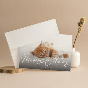 Cartes Pour Fêtes Annuelles Meowy Catmas Photo pour animaux de compagnie