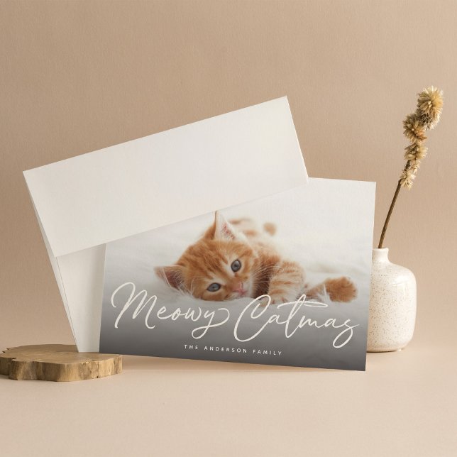 Cartes Pour Fêtes Annuelles Meowy Catmas Photo pour animaux de compagnie (Créateur téléchargé)