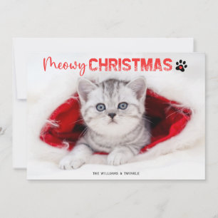 Cartes Pour Fêtes Annuelles Meowy Christmas 3 Photo Amoureux des chats Animate