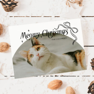 Cartes Pour Fêtes Annuelles Meowy Christmas Cat Photo Holiday Card