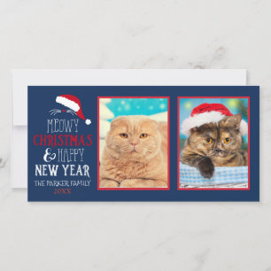 Cartes Pour Fêtes Annuelles Meowy Christmas Chat 2 Photo Photocard