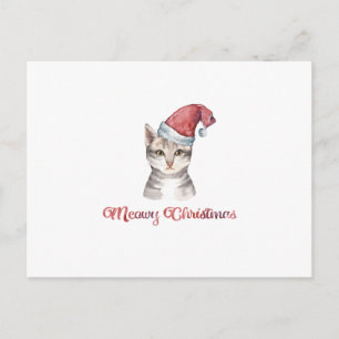 Cartes Pour Fêtes Annuelles Meowy Christmas Design pour Amoureux de les chats