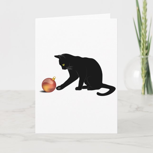 Cartes Pour Fêtes Annuelles Meowy Christmas Funny Cat (Devant)
