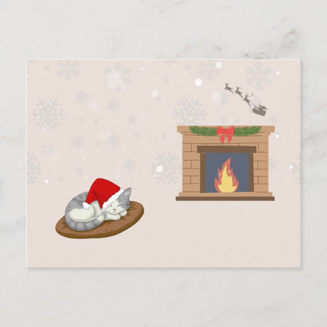 Cartes Pour Fêtes Annuelles Meowy Christmas Holiday Postcard (Devant)