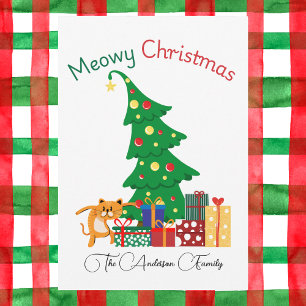 Cartes Pour Fêtes Annuelles Meowy Christmas, Naughty Chat, Drôle, Humour
