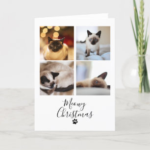 Cartes Pour Fêtes Annuelles Meowy Christmas Pet Cat Christmas Card