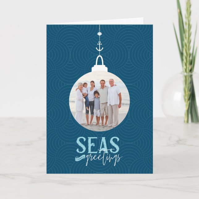 Cartes Pour Fêtes Annuelles Mer et salutations (Devant)