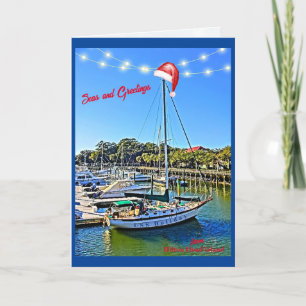 Cartes Pour Fêtes Annuelles Mer et salutations Hilton Head Island Christmas