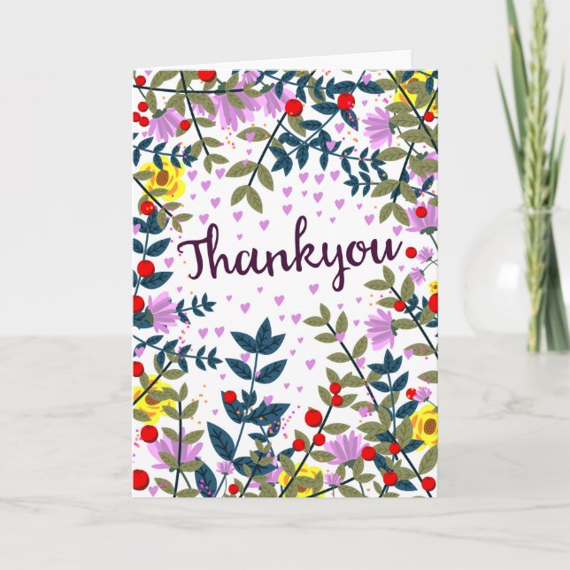 Cartes Pour Fêtes Annuelles Merci (Devant)