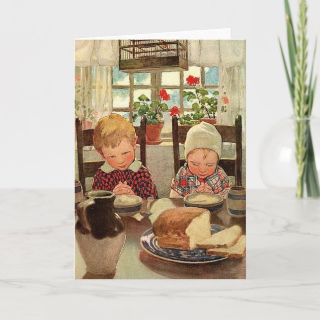 Cartes Pour Fêtes Annuelles Merci aux enfants par Jessie Willcox Smith (Devant)