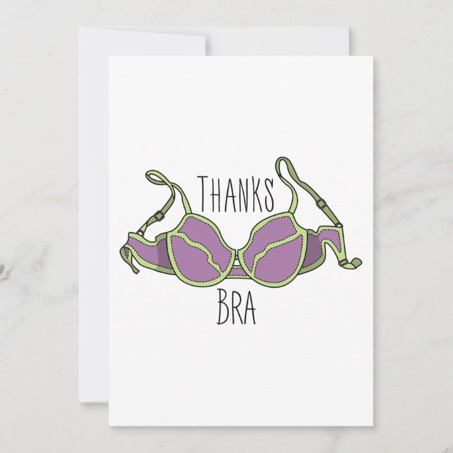 Cartes Pour Fêtes Annuelles Merci Bra (Devant)