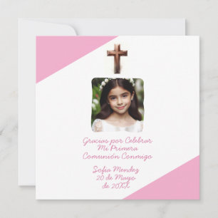Cartes Pour Fêtes Annuelles Merci d'avoir célébré ma première communion avec p