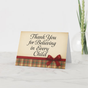Cartes Pour Fêtes Annuelles Merci de croire en chaque enfant