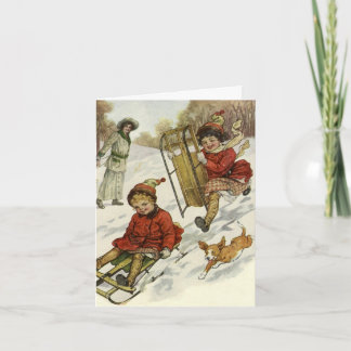 Cartes Pour Fêtes Annuelles Merci de Noël vintage