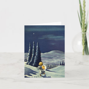 Cartes Pour Fêtes Annuelles Merci de Noël vintage