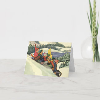 Cartes Pour Fêtes Annuelles Merci de Noël vintage