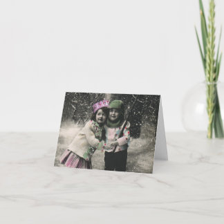 Cartes Pour Fêtes Annuelles Merci de Noël vintage