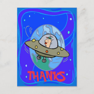 Cartes Pour Fêtes Annuelles MERCI, depuis l'espace extérieur, de modifier le t