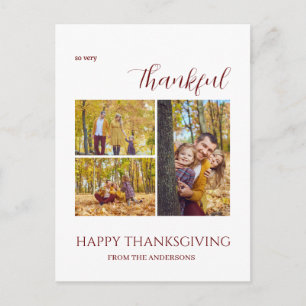 Cartes Pour Fêtes Annuelles Merci Elegant Famille de Bons thanksgivings 3 phot
