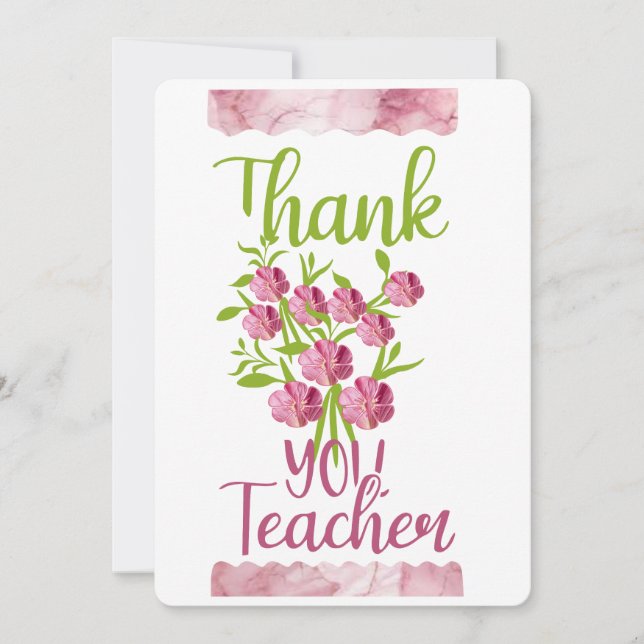 Cartes Pour Fêtes Annuelles Merci enseignant (Devant)