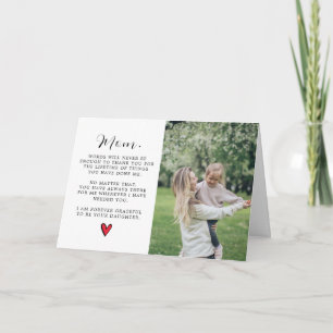 Cartes Pour Fêtes Annuelles Merci Maman de tout cœur