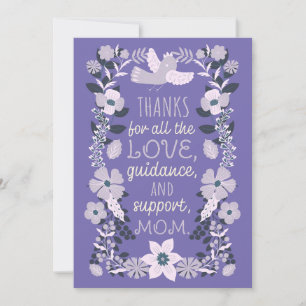 Cartes Pour Fêtes Annuelles Merci, Maman Scandinave Art populaire Appréciation