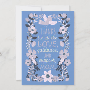 Cartes Pour Fêtes Annuelles Merci, Maman Scandinave Art populaire Appréciation