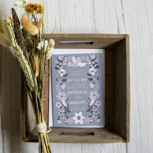 Cartes Pour Fêtes Annuelles Merci, Maman Scandinave Art populaire Appréciation