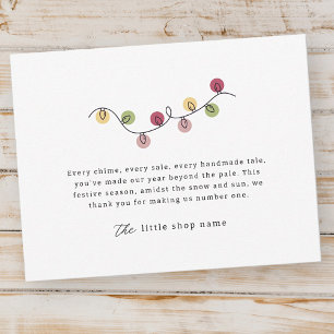 Cartes Pour Fêtes Annuelles Merci moderne minimaliste pour les petites entrepr