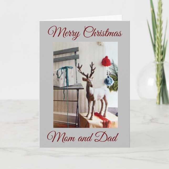 CARTES POUR FÊTES ANNUELLES MERCI NOËL À **MES PARENTS** (Devant)