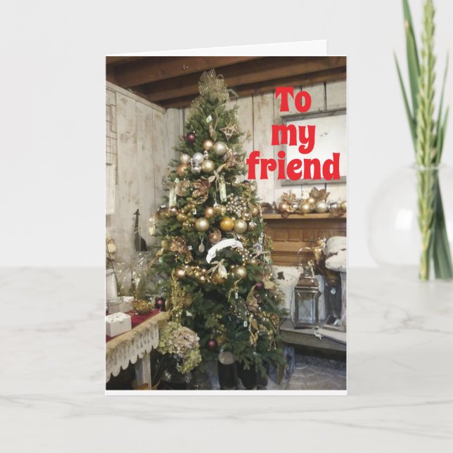 CARTES POUR FÊTES ANNUELLES **MERCI NOËL** À UN "AMI SPÉCIAL" (Devant)