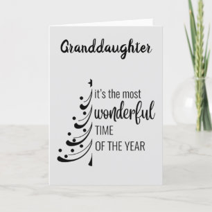 CARTES POUR FÊTES ANNUELLES MERCI NOËL **GRANDDAUGHER*** AVEC AMOUR
