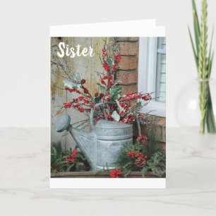 CARTES POUR FÊTES ANNUELLES MERCI NOËL ***MA SOEUR*** AVEC AMOUR ET MERCI