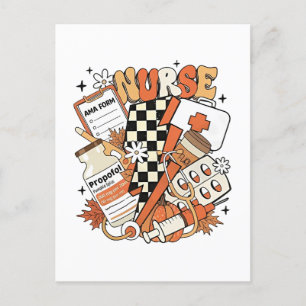 Cartes Pour Fêtes Annuelles Merci Nurse Life Turquie mignonne Thanksgiving Nur