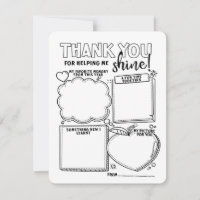 Merci pour nous aider Shine Card Enseignants Scout