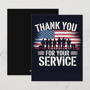 Cartes Pour Fêtes Annuelles Merci pour votre service : Jour des vétérans 2025 
