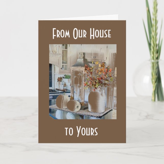 CARTES POUR FÊTES ANNUELLES ***MERCI POUR VOUS**** TEMPS DE L'ANNÉE À LE DIRE (Devant)