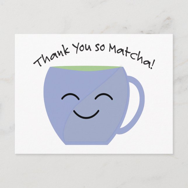 Cartes Pour Fêtes Annuelles Merci So Matcha (Devant)