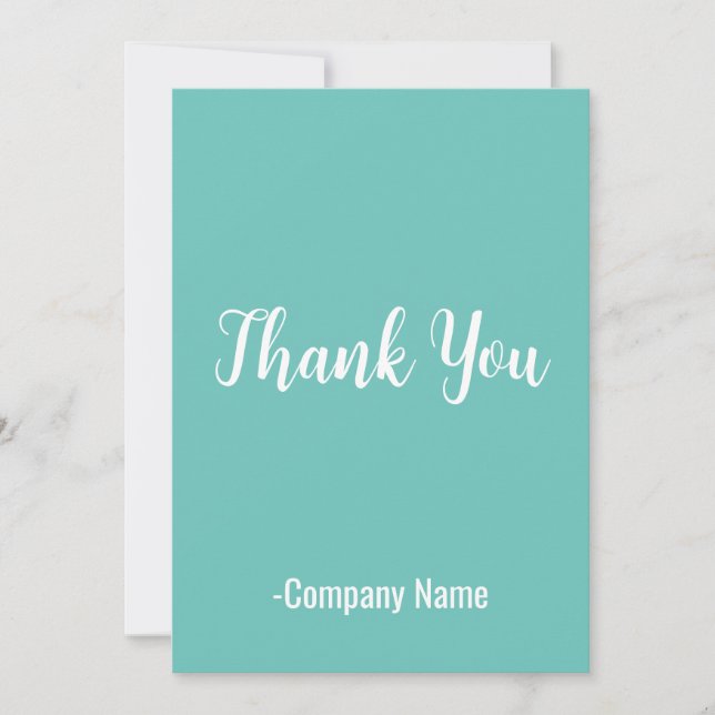 Cartes Pour Fêtes Annuelles Merci Turquoise (Devant)