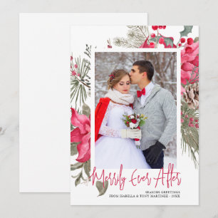Cartes Pour Fêtes Annuelles Merde toujours après la photo Rouge Poinsettia Noë