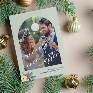 Cartes Pour Fêtes Annuelles Merde toujours après minimaliste arche photo maria