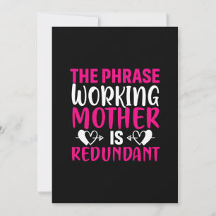Cartes Pour Fêtes Annuelles Mère Art La Phrase Mère Au Travail
