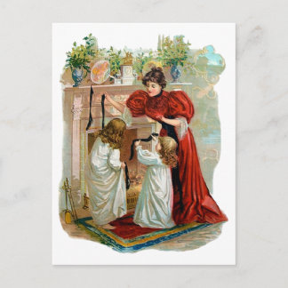 Cartes Pour Fêtes Annuelles Mère et filles la nuit avant Noël