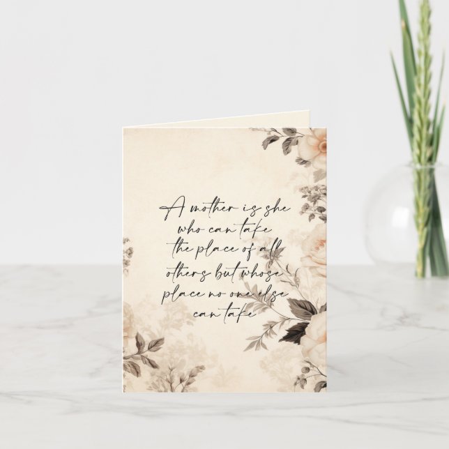 Cartes Pour Fêtes Annuelles Mère Irréprochable (Devant)